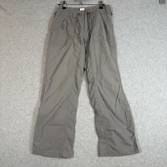 The North Face Womens Size 4 Long Pants Olive Green Drawstring Waist Pockets - Picture 1 of 9